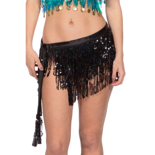 Festival Frynse Skørt Sort