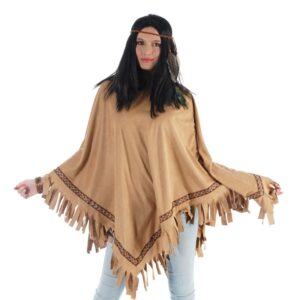 Indianer Poncho Brun