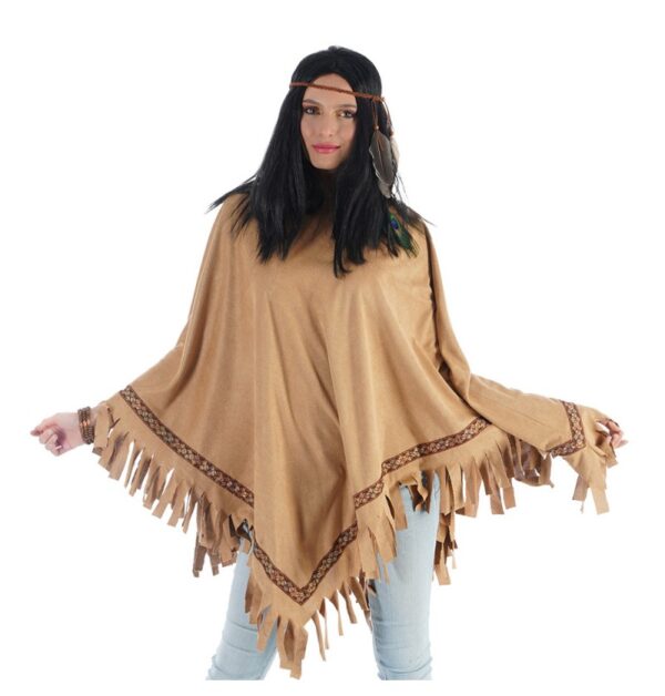 Indianer Poncho Brun