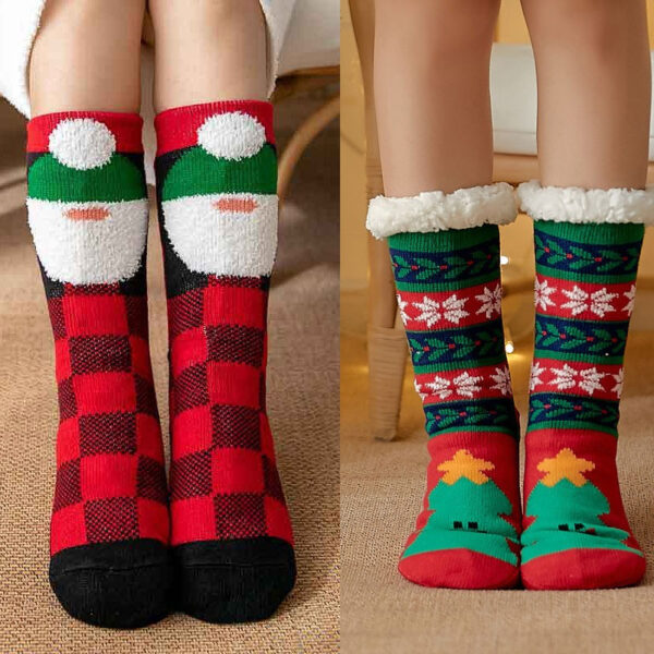 Julesokker med sødt print - onesize - 1