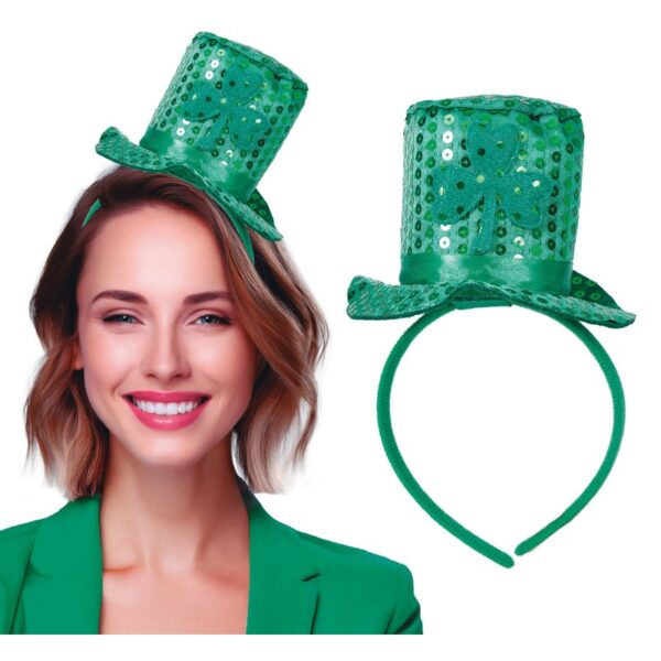 Leprechaun Minihat Hårbøjle Grøn