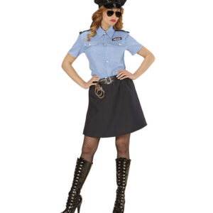 Lyseblå Politikvinde Kostume