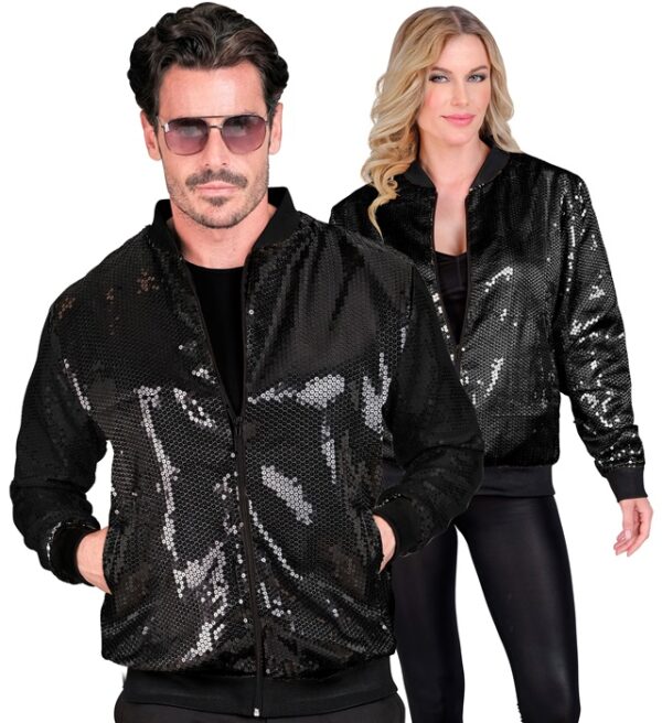 Paillet Bomberjakke Sort