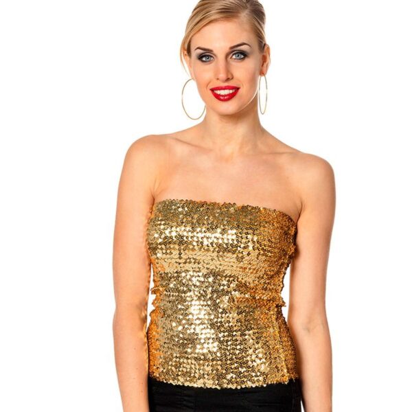 Paillet Tube Top Guld