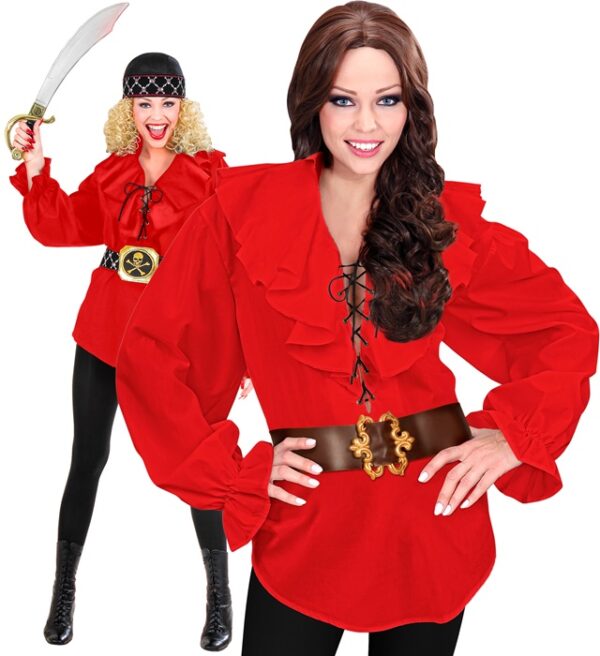 Pirat Bluse Rød