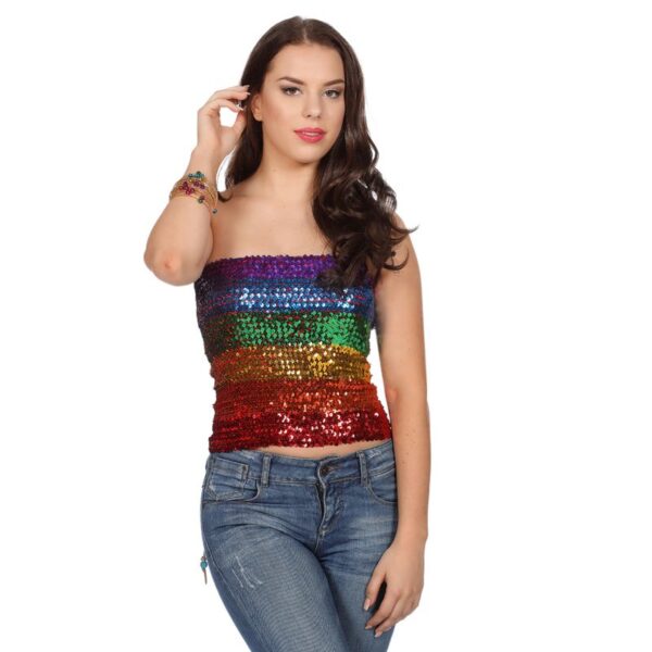 Regnbue Paillet Top