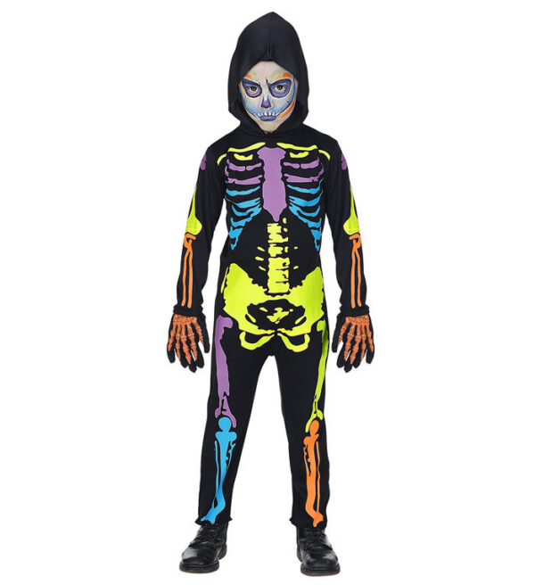 Regnbue Skelet Børnekostume