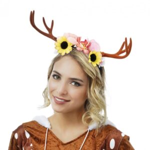 Rensdyr Gevir Hårbøjle Med Blomster