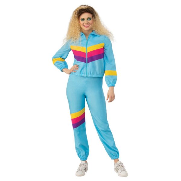 Retro 90'er Træningsdragt Kostume Dame Lilla