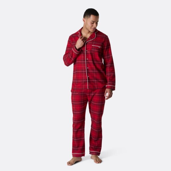 Rød Flannel Julepyjamas Herre