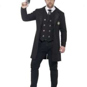 Sort Sherif Plussize Kostume