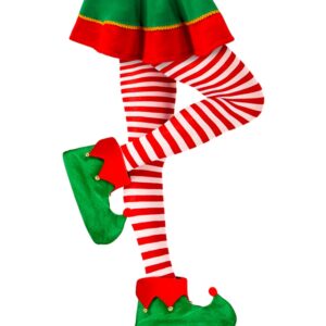 Stribede Nisse Strømpebukser Rød/Hvid