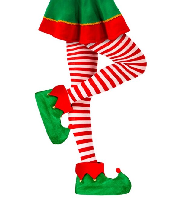 Stribede Nisse Strømpebukser Rød/Hvid