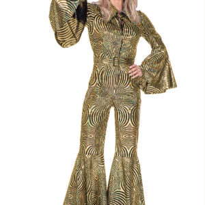 Disco Catsuit Kostume Guld