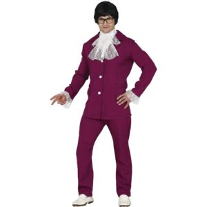60'er Nørd Spion Kostume Bordeaux