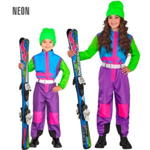 80'er Skidragt Børnekostume Turkis