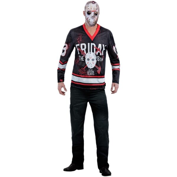 Friday the 13thÂ® Hockeytrøje Kostume Sort