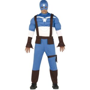 Superstjerne Superhelt Kostume Blå